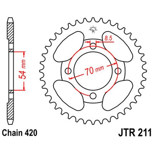 Зірка задня JT JTR211.41