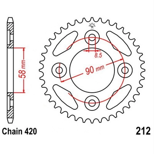 Зірка задня JT JTR212.34