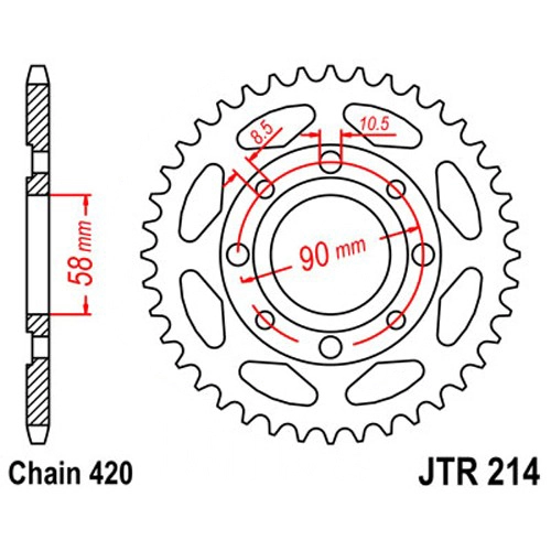 Зірка задня JT JTR214.36