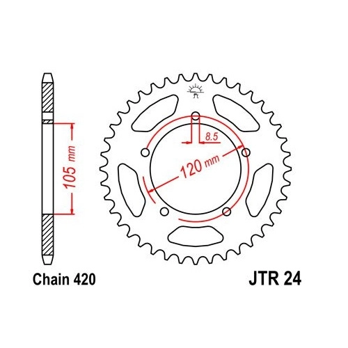 Зірка задня JT JTR24.51