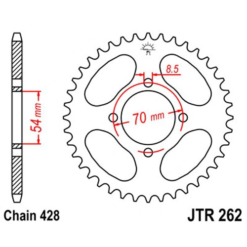 Зірка задня JT JTR262.40