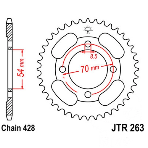 Зірка задня JT JTR263.40