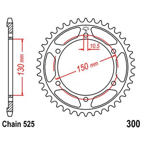 Зірка задня JT JTR300.49