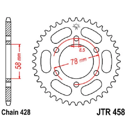 Зірка задня JT JTR458.37