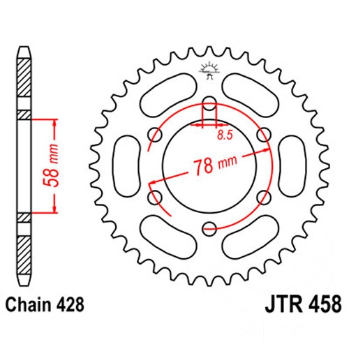 Зірка задня JT JTR458.40