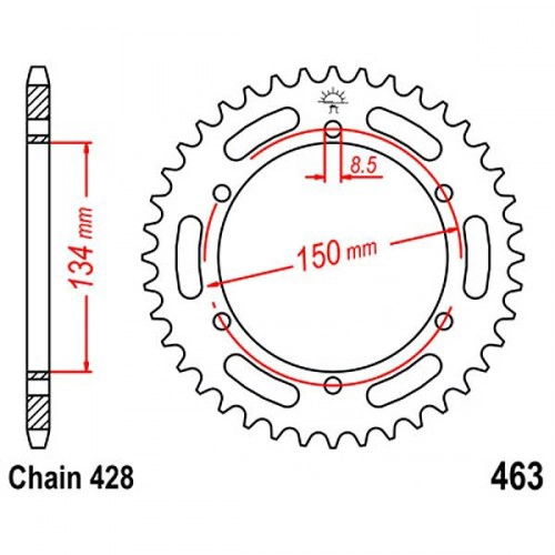 Зірка задня JT JTR463.48