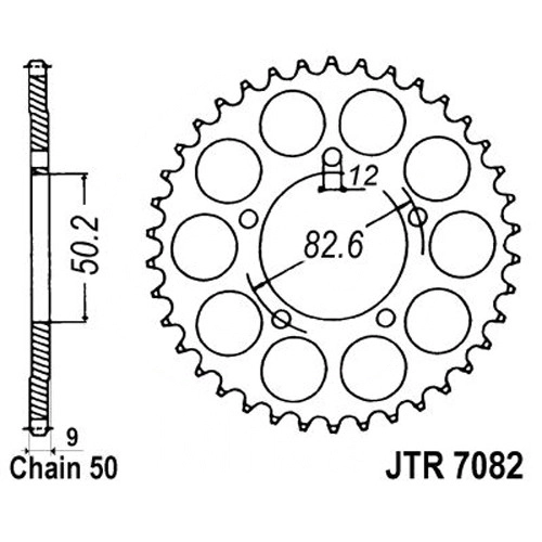Зірка задня JT JTR7082.48