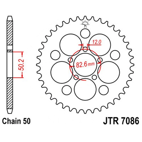 Зірка задня JT JTR7086.48