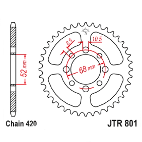 Зірка задня JT JTR713.42