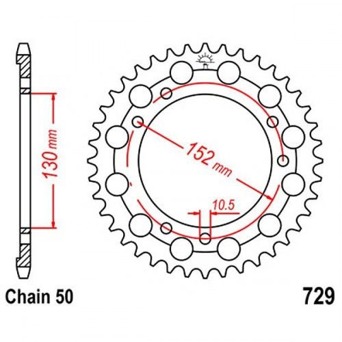 Зірка задня JT JTR729.46