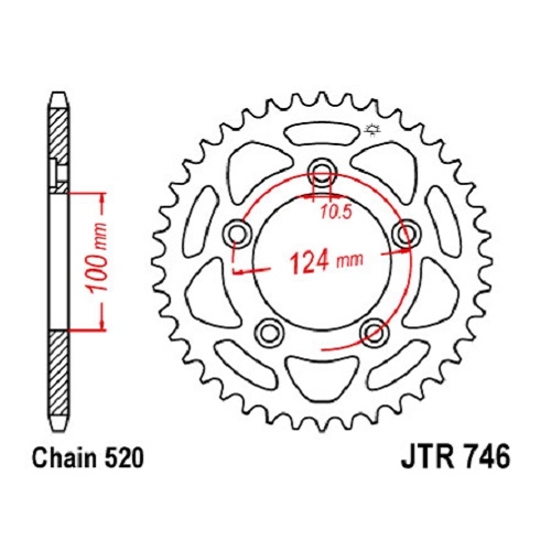 Зірка задня JT JTR746.43