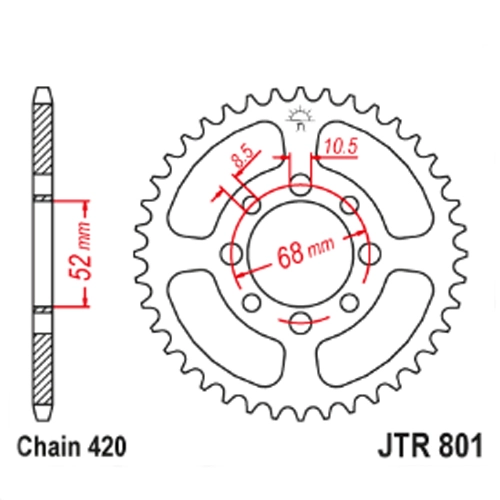Зірка задня JT JTR752.43