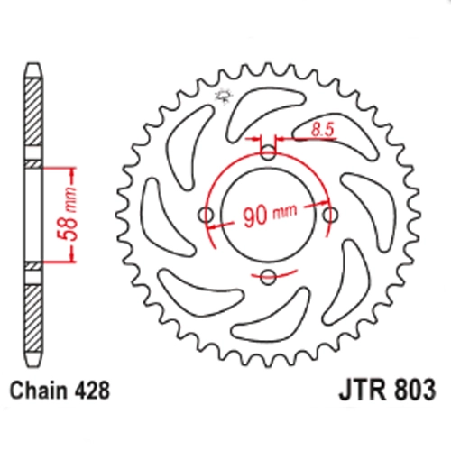 Зірка задня JT JTR803.45
