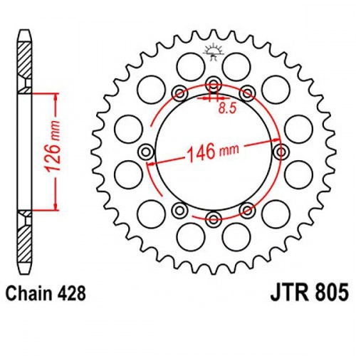 Зірка задня JT JTR805.50