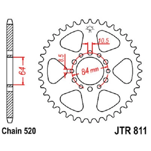 Зірка задня JT JTR811.48