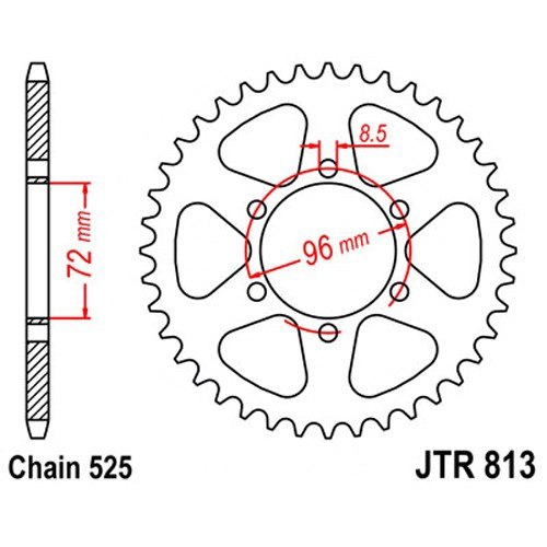 Зірка задня JT JTR813.40