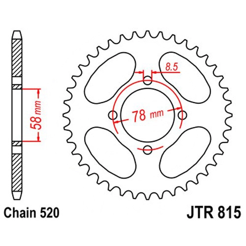 Зірка задня JT JTR815.38