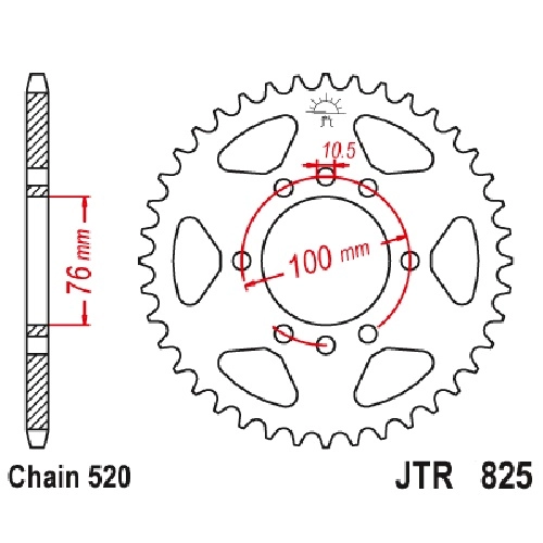 Зірка задня JT JTR825.46