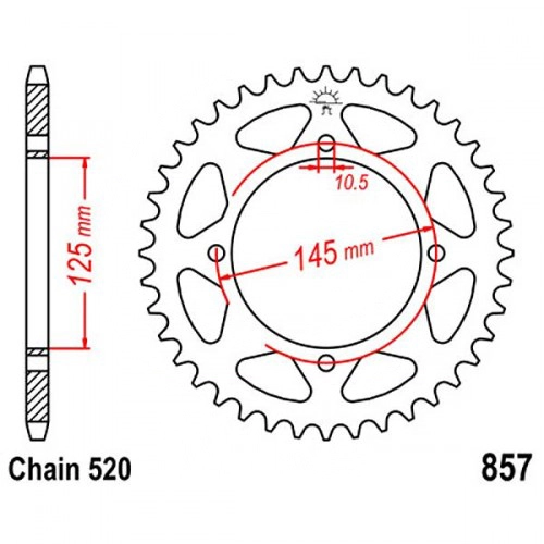 Зірка задня JT JTR857.46