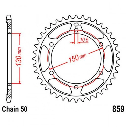 Зірка задня JT JTR859.41