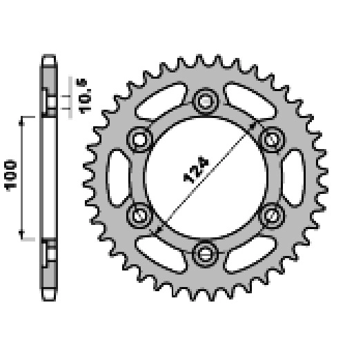 Зірка задня PBR 1027.37 С45