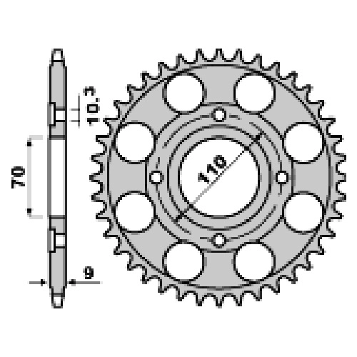 Зірка задня PBR 247.36 C45