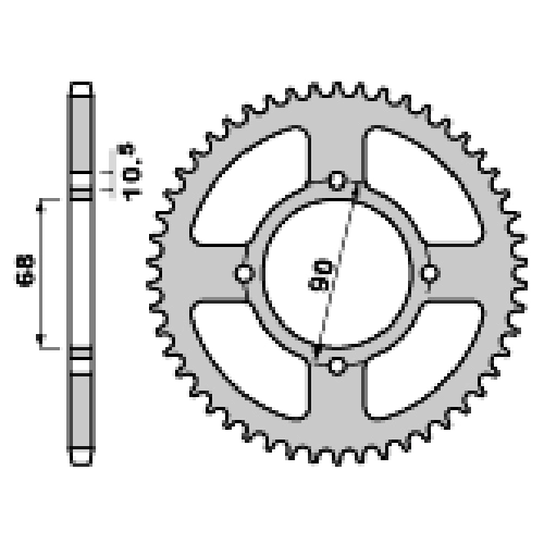 Зірка задня PBR 256.42 C45