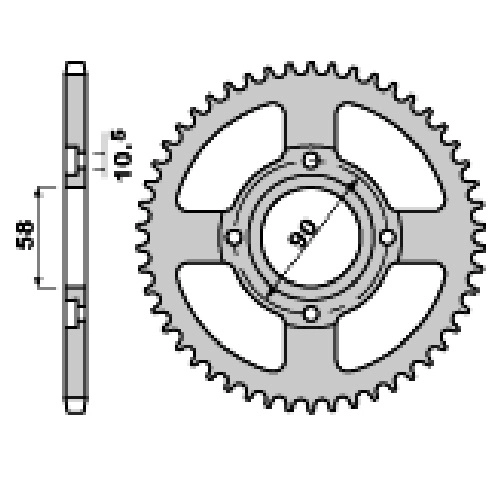 Зірка задня PBR 269.49 C45