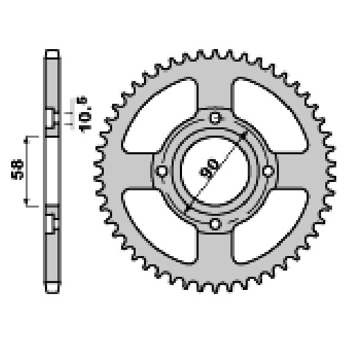 Зірка задня PBR 279.44 C45