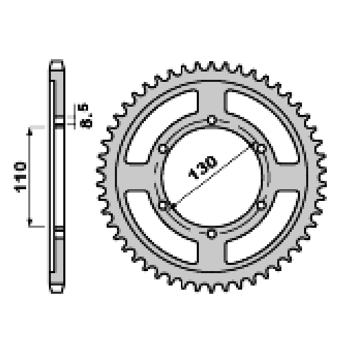 Зірка задня PBR 4372.46 C45