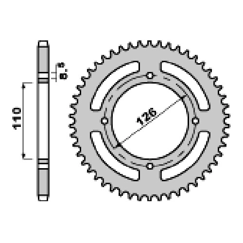 Зірка задня PBR 4418.46 C45