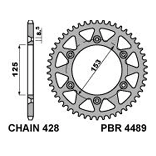 Зірка задня PBR 4489.59 F