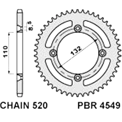 Зірка задня PBR 4549.48 С45