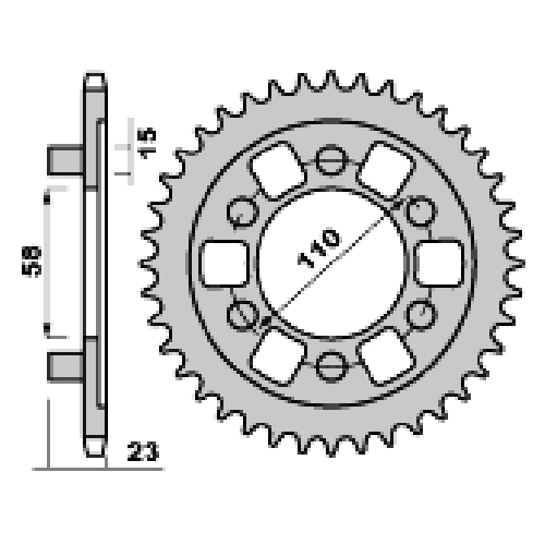 Зірка задня PBR 5334.41 С45