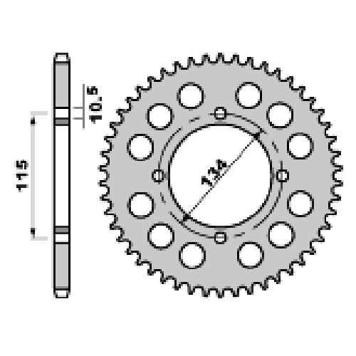 Зірка задня PBR 711.48 C45