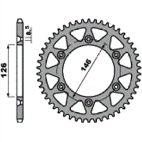 Зірка задня PBR 808.41 C45