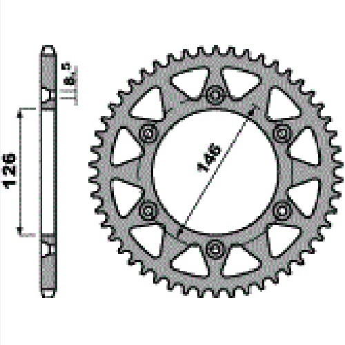Зірка задня PBR 808.42 С45