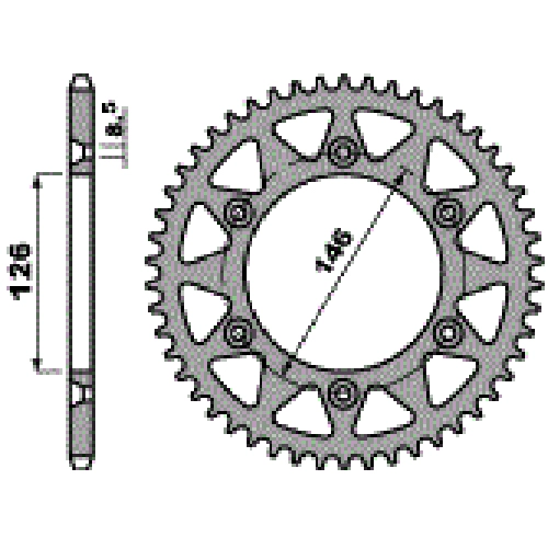 Зірка задня PBR 808.44 С45
