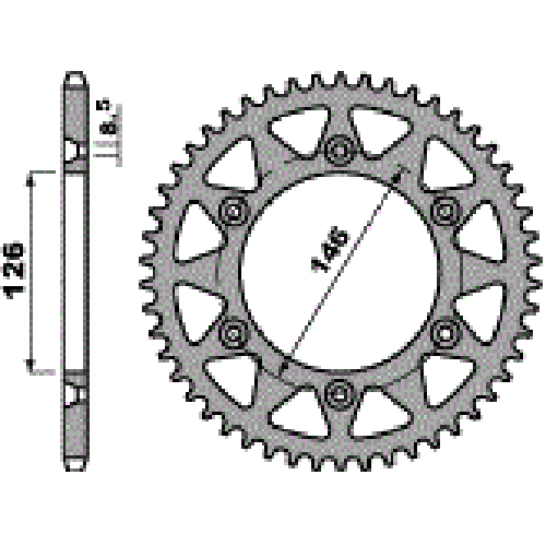 Зірка задня PBR 808.45 C45