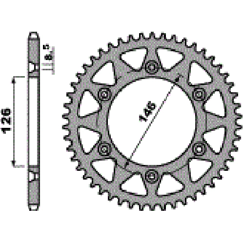 Зірка задня PBR 808.51 С45