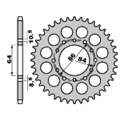 Зірка задня PBR 814.44 C45