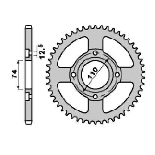 Зірка задня PBR 854.37 C45