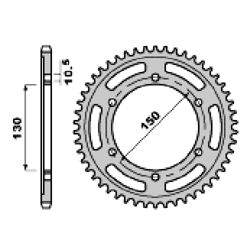 Зірка задня PBR 863.38 C45