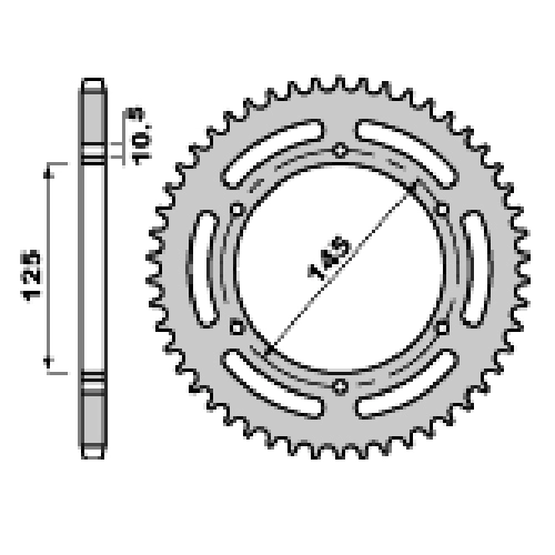 Зірка задня PBR 866.48 C45