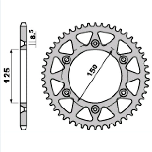 Зірка задня PBR 899.38 C45