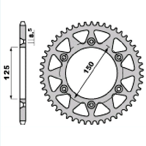 Зірка задня PBR 899.52 C45