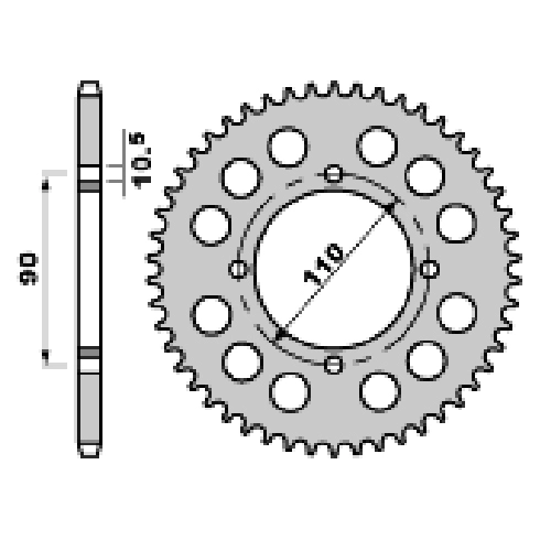 Зірка задня PBR 901.38 C45