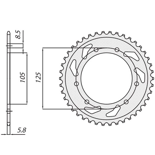Зірка задня Sunstar 1-1446-53