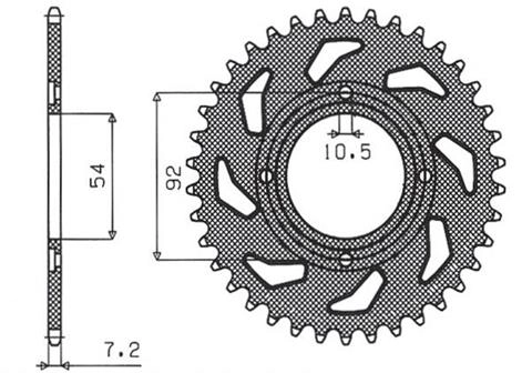 Зірка задня Sunstar 1-2046-49