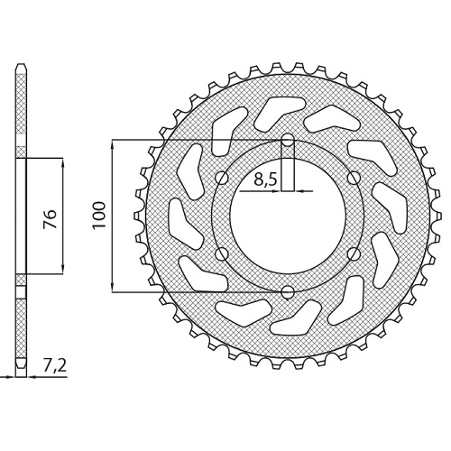 Зірка задня Sunstar 1-2221-48